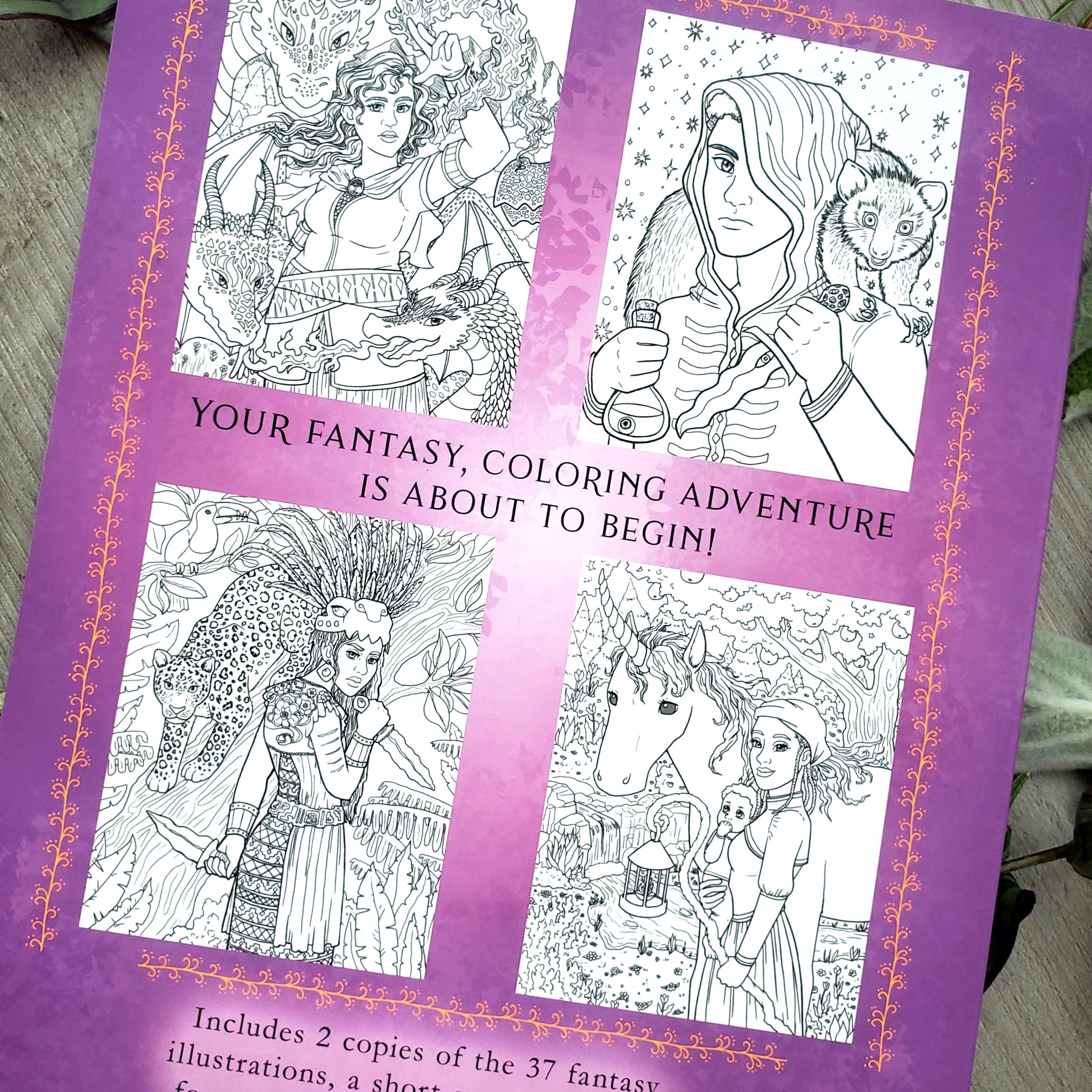 Animal Magica: A Fantasy Coloring Book, volume 2 paperback