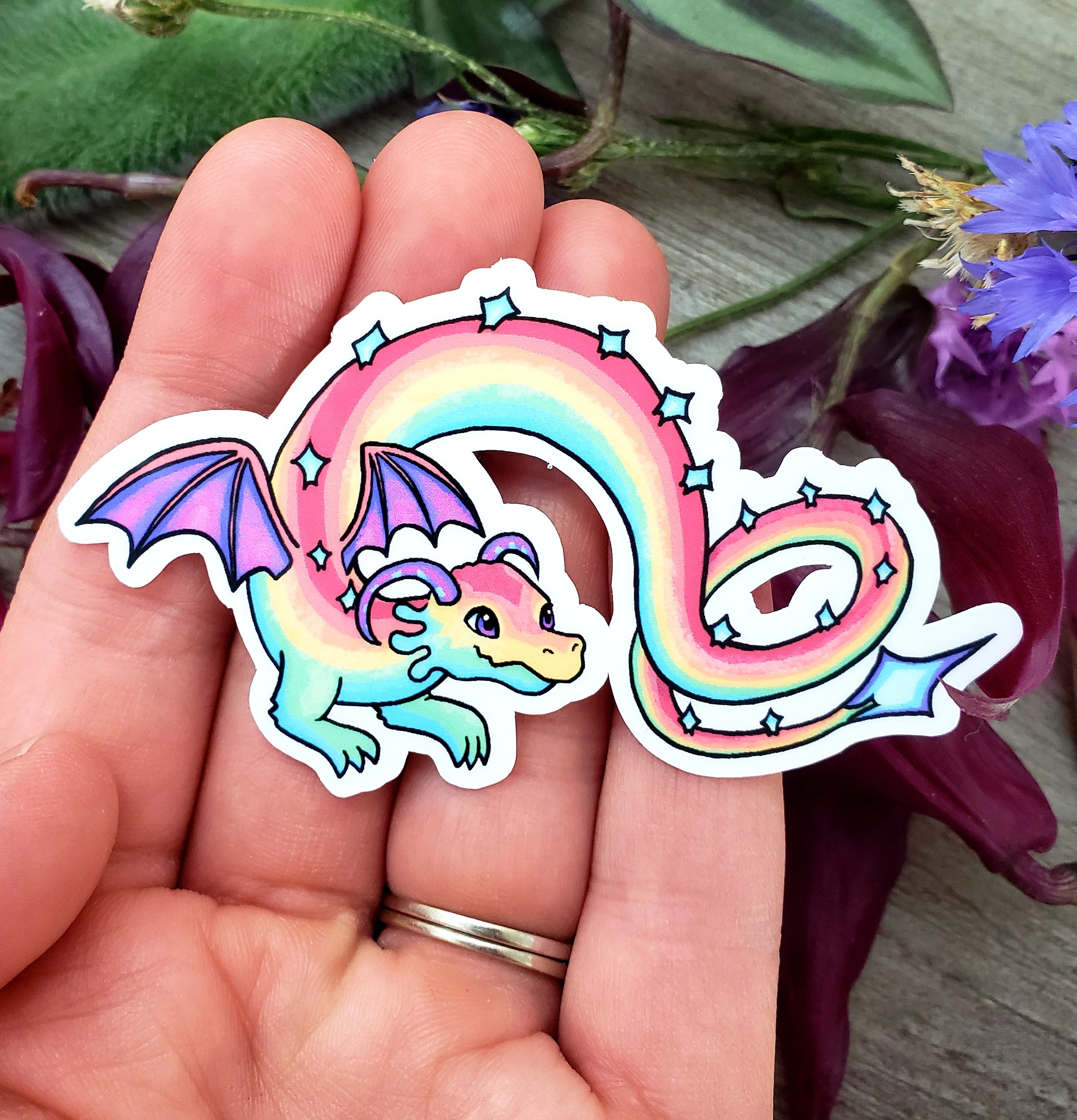 Rainbow Dragon Vinyl Sticker