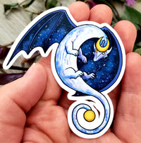 Moon Dragon Vinyl Sticker