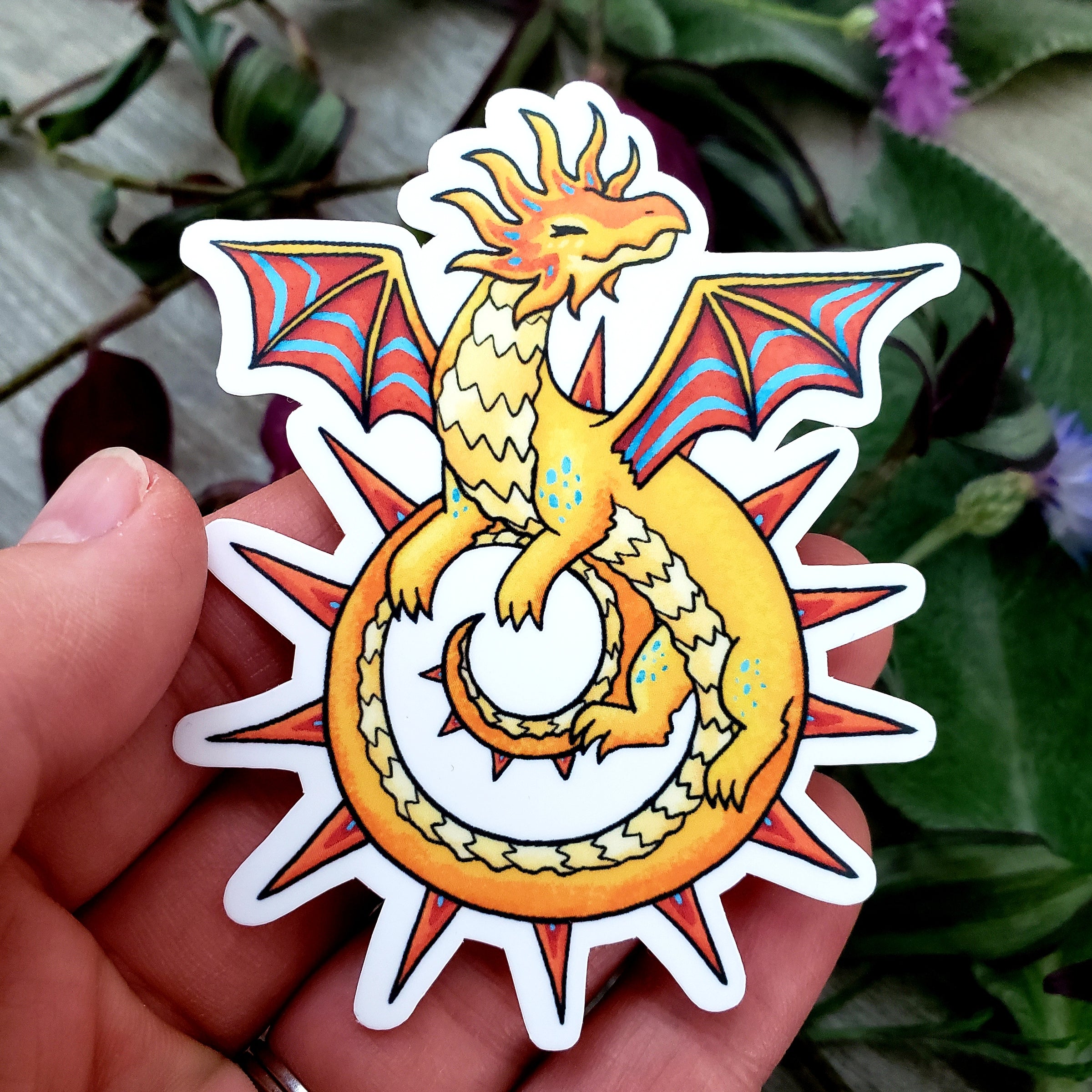 Sun Dragon Vinyl Sticker