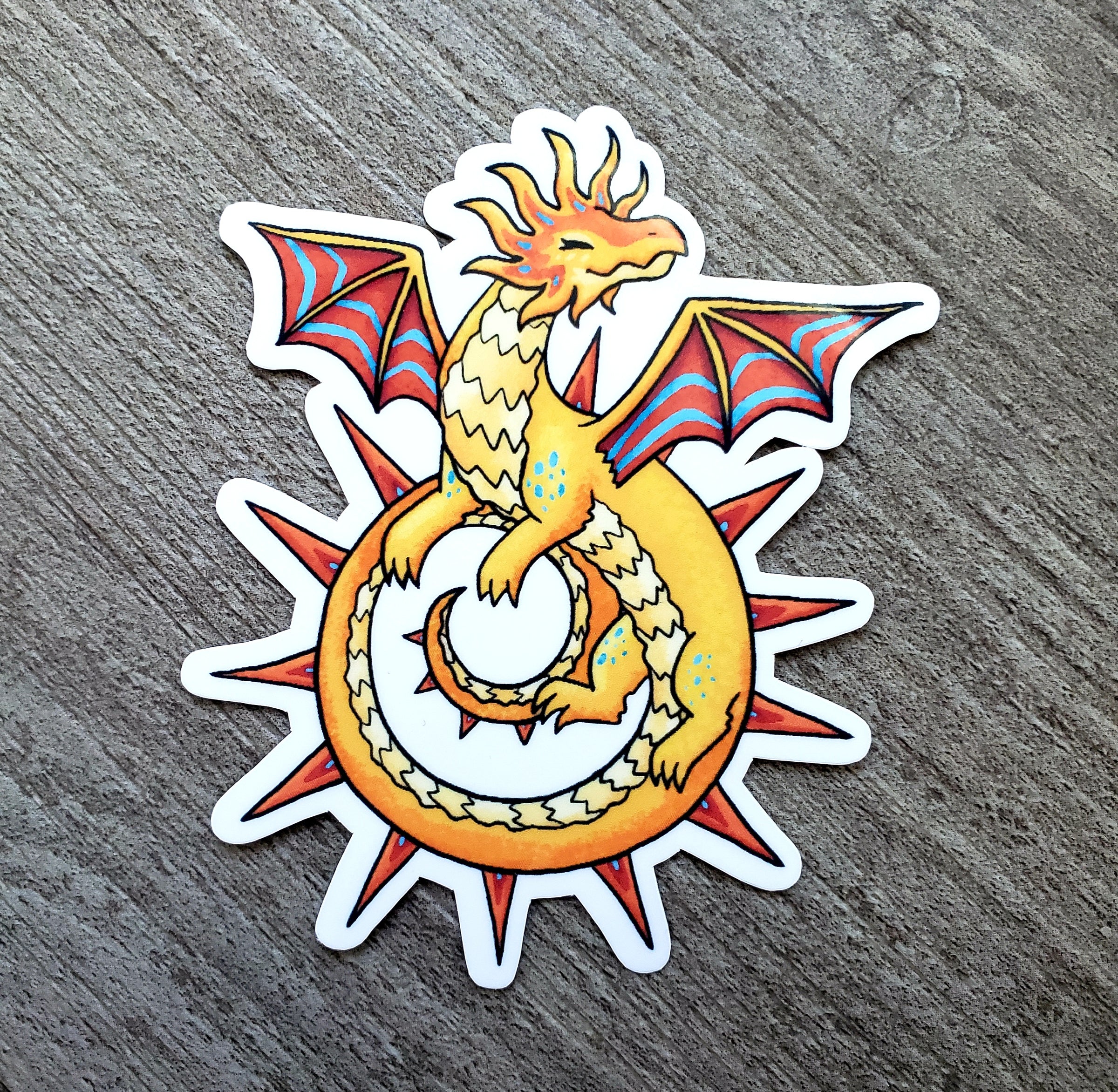 Sun Dragon Vinyl Sticker