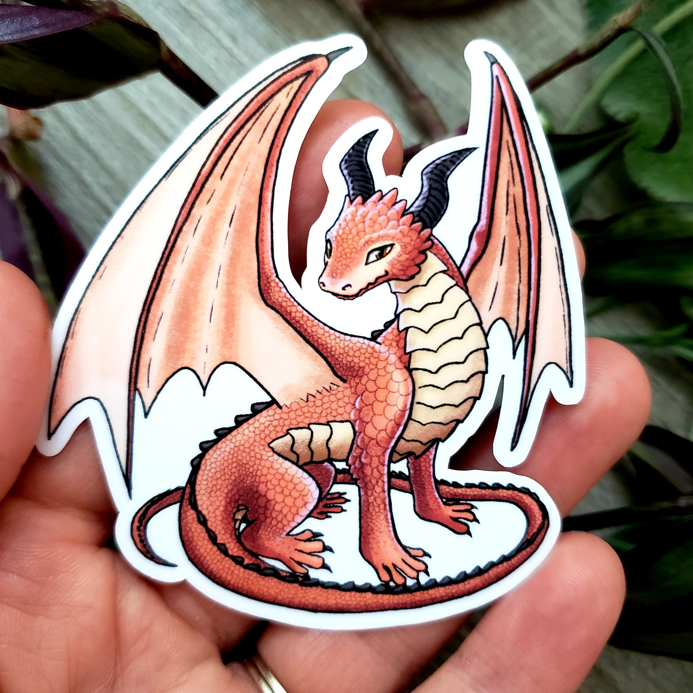 Elegant Dragon Vinyl Sticker