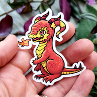 Red Dragon Hatchling Vinyl Sticker