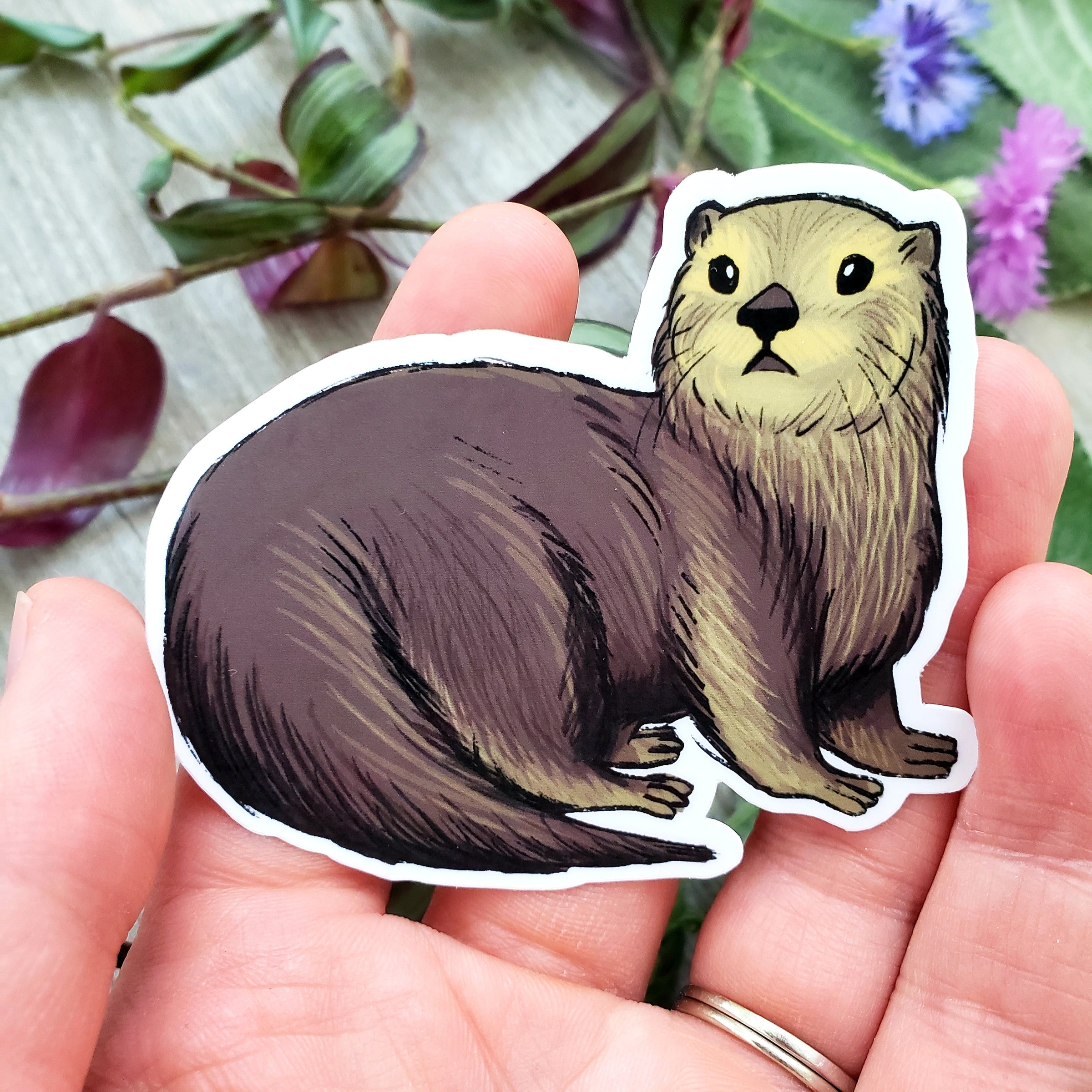 Sea Otter Vinyl Sticker