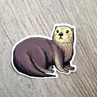 Sea Otter Vinyl Sticker