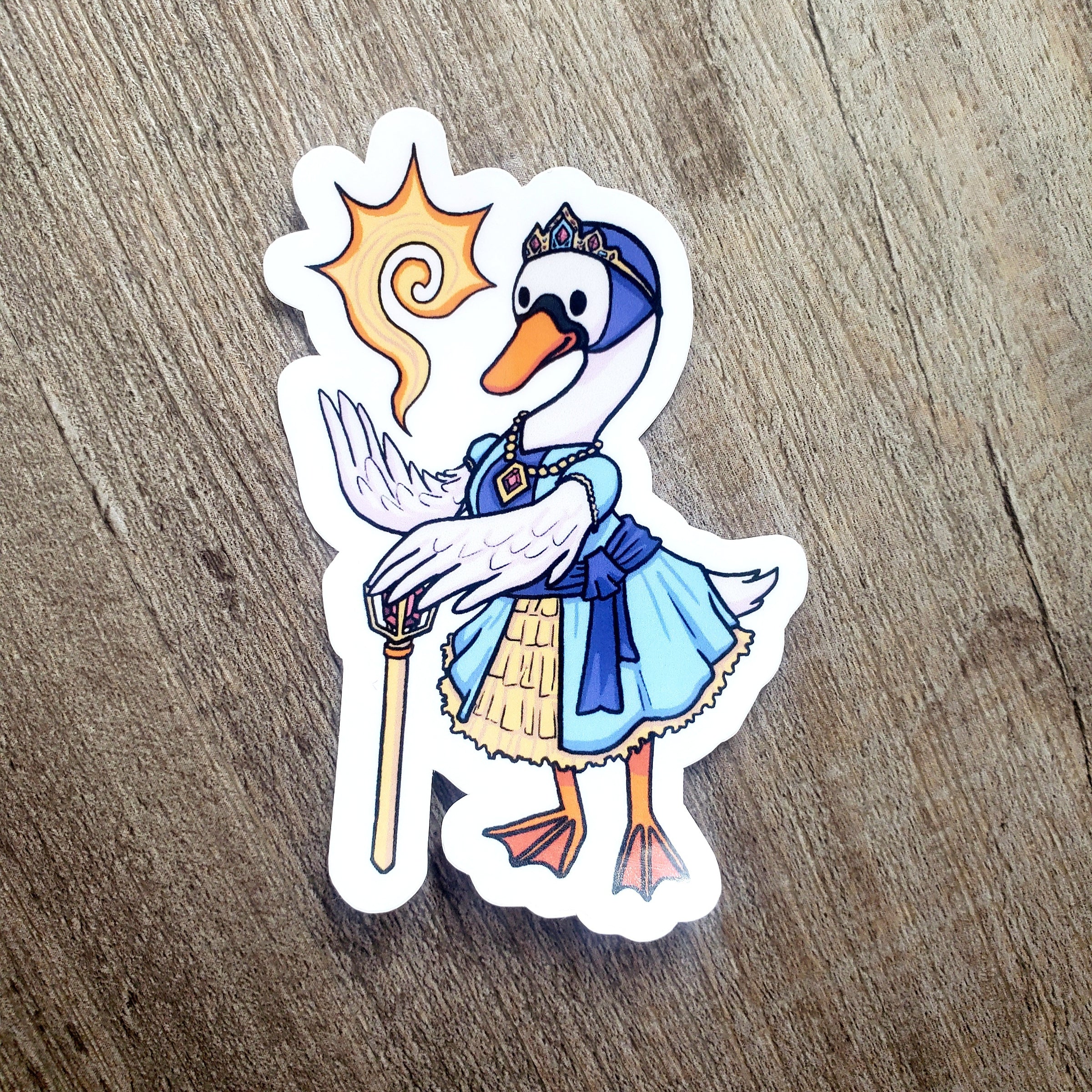 Swan Enchanter- Animal Adventurer Vinyl Sticker