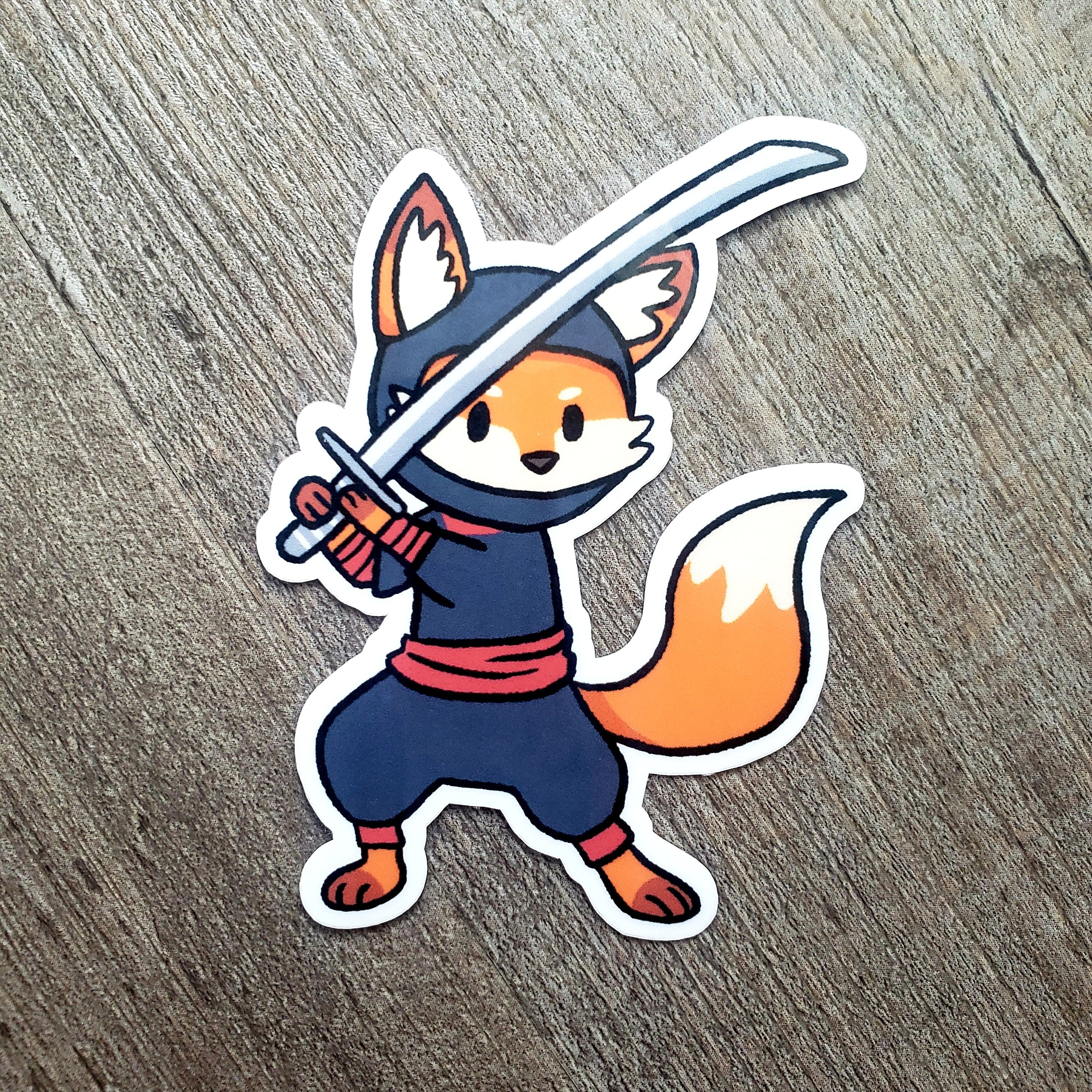 Fox Ninja- Animal Adventurer Vinyl Sticker