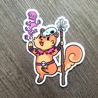Squirrel Necromancer- Animal Adventurer Vinyl Sticker