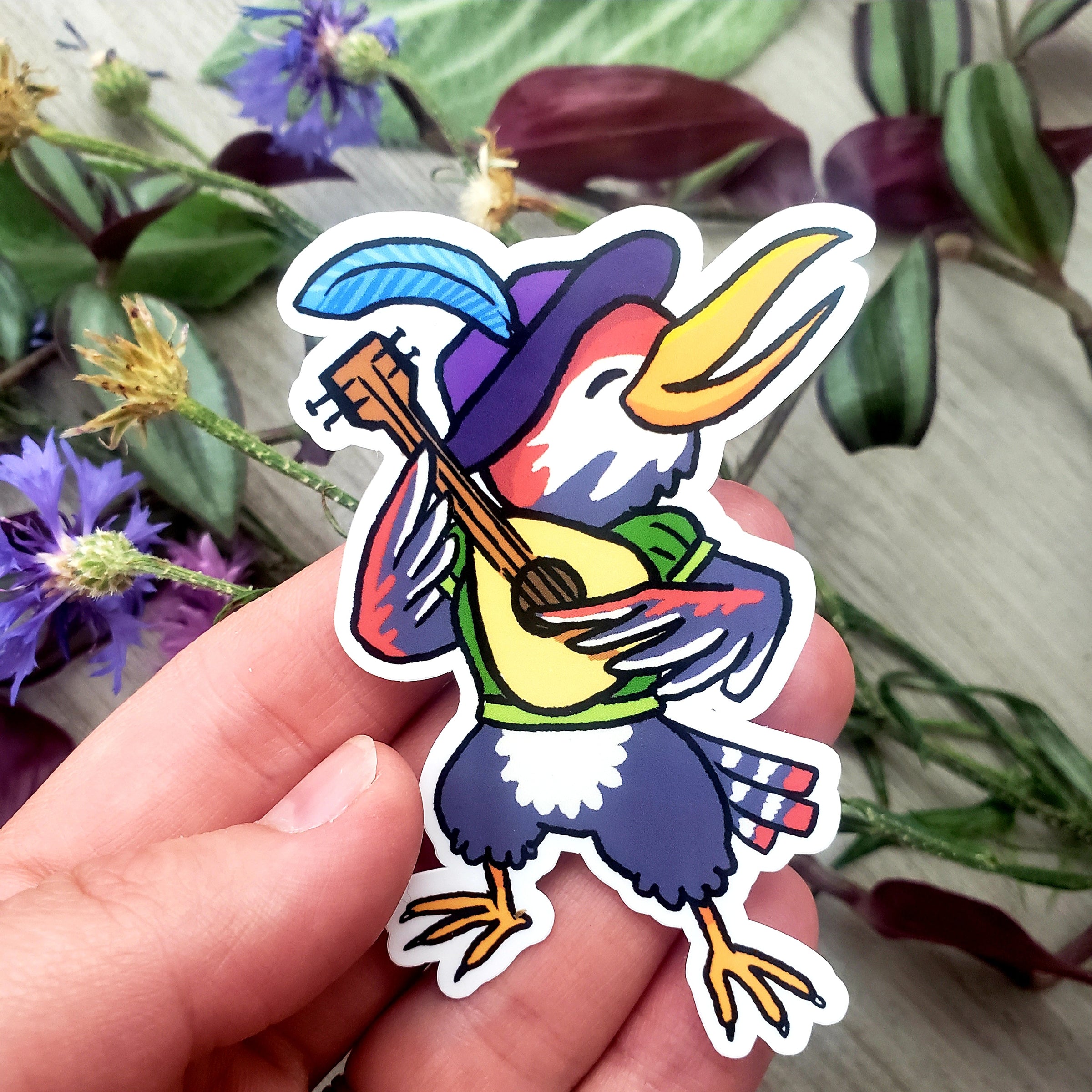 Bird Bard- Animal Adventurer Vinyl Sticker