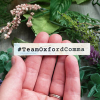 Oxford Comma Vinyl Sticker