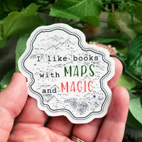 Maps and Magic Vinyl Sticker
