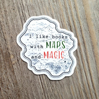 Maps and Magic Vinyl Sticker
