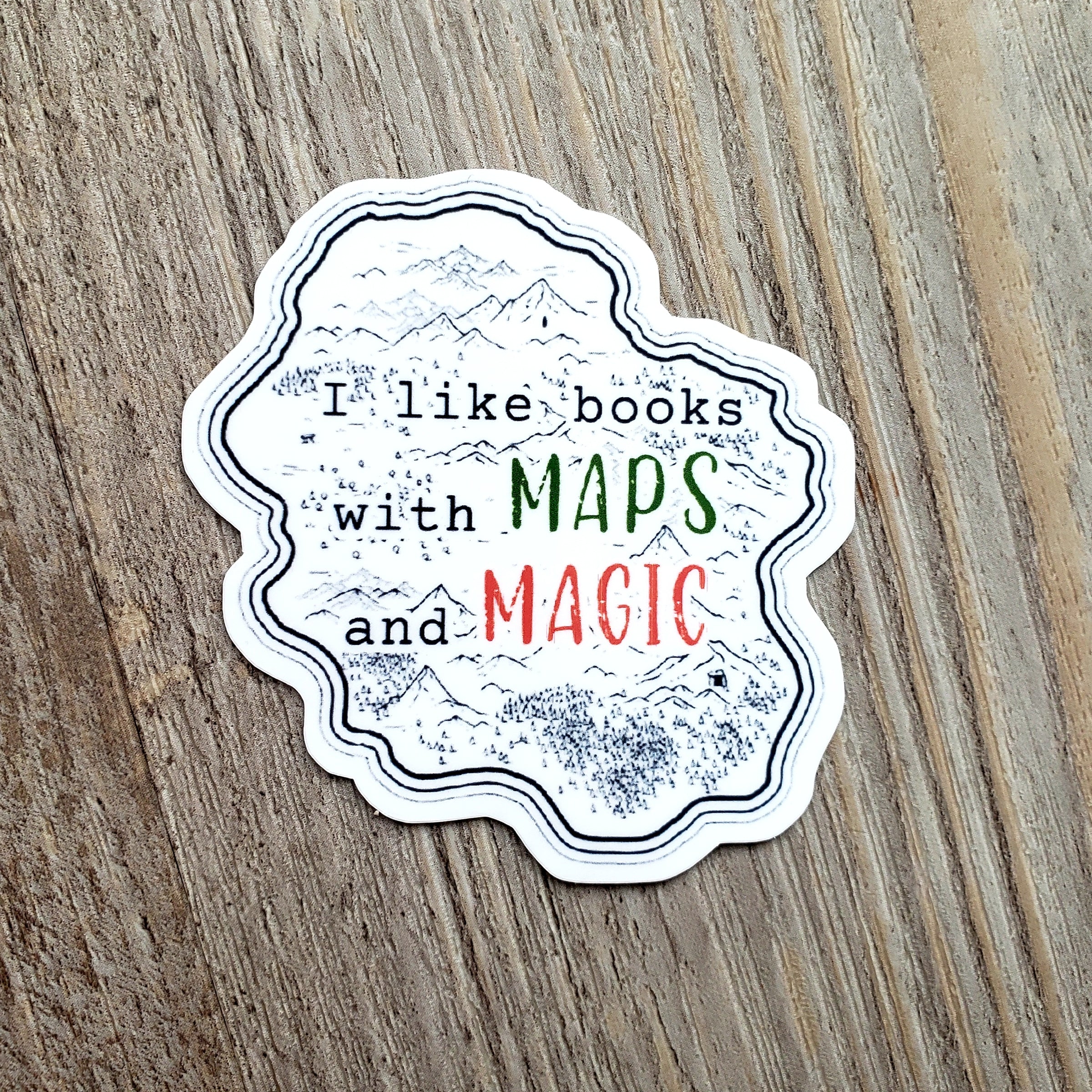 Maps and Magic Vinyl Sticker