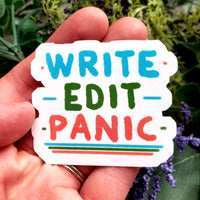 Write, Edit, Panic Vinyl Sticker