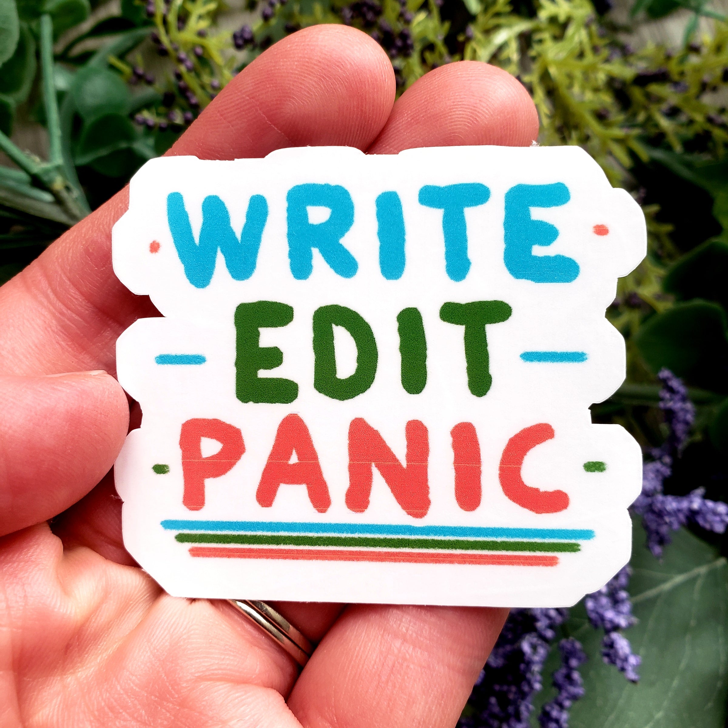 Write, Edit, Panic Vinyl Sticker