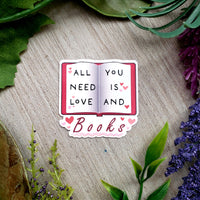 Love and Books Vinyl Sticker