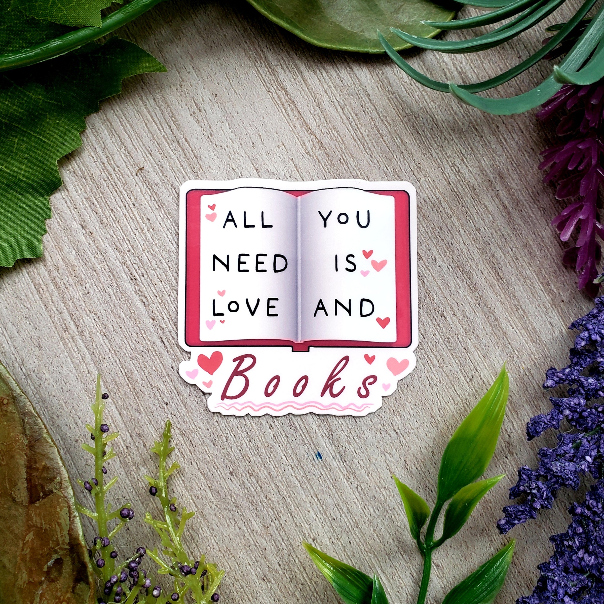 Love and Books Vinyl Sticker
