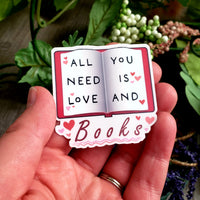 Love and Books Vinyl Sticker