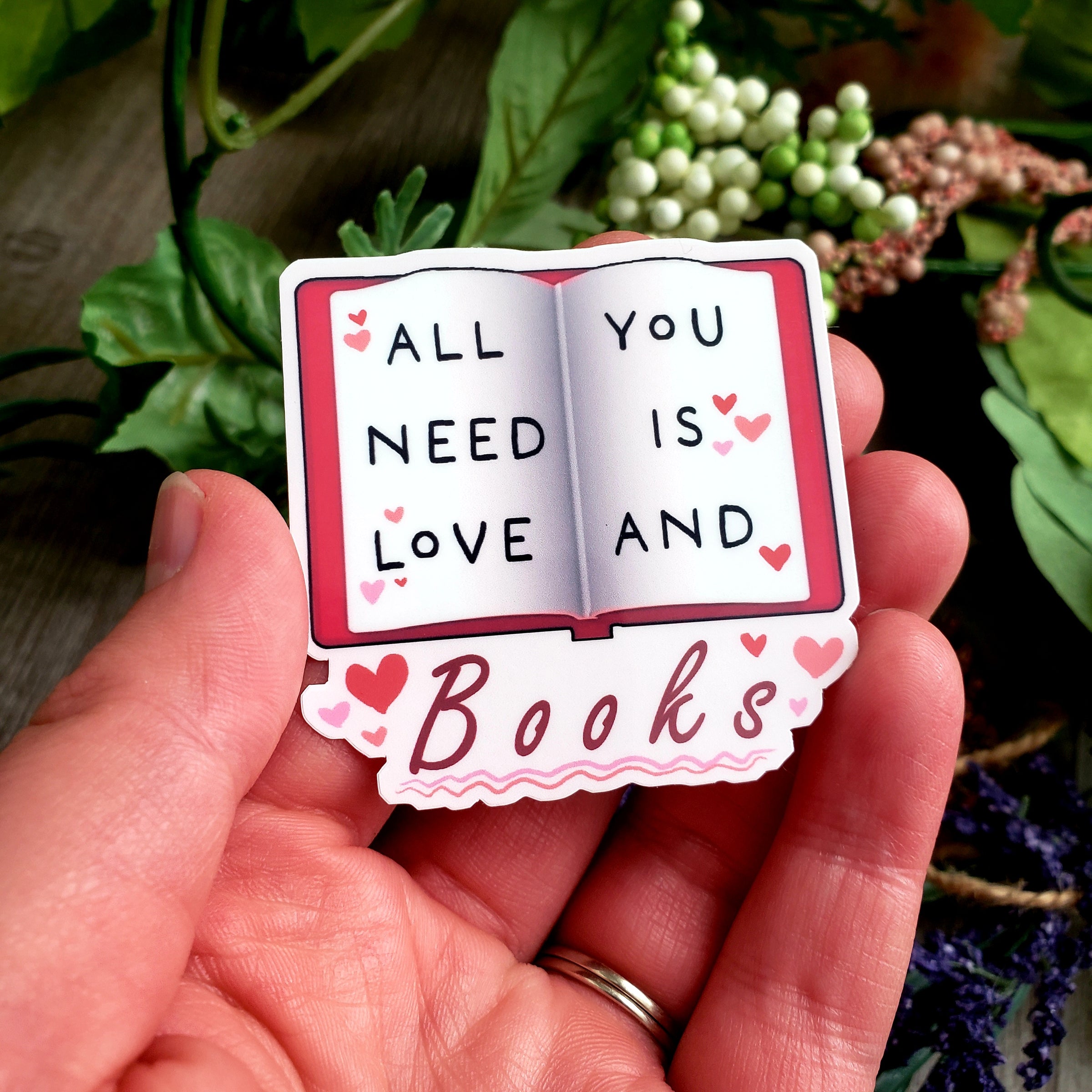 Love and Books Vinyl Sticker