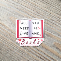 Love and Books Vinyl Sticker