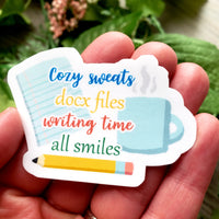 Writing Time, All Smiles Vinyl Sticker