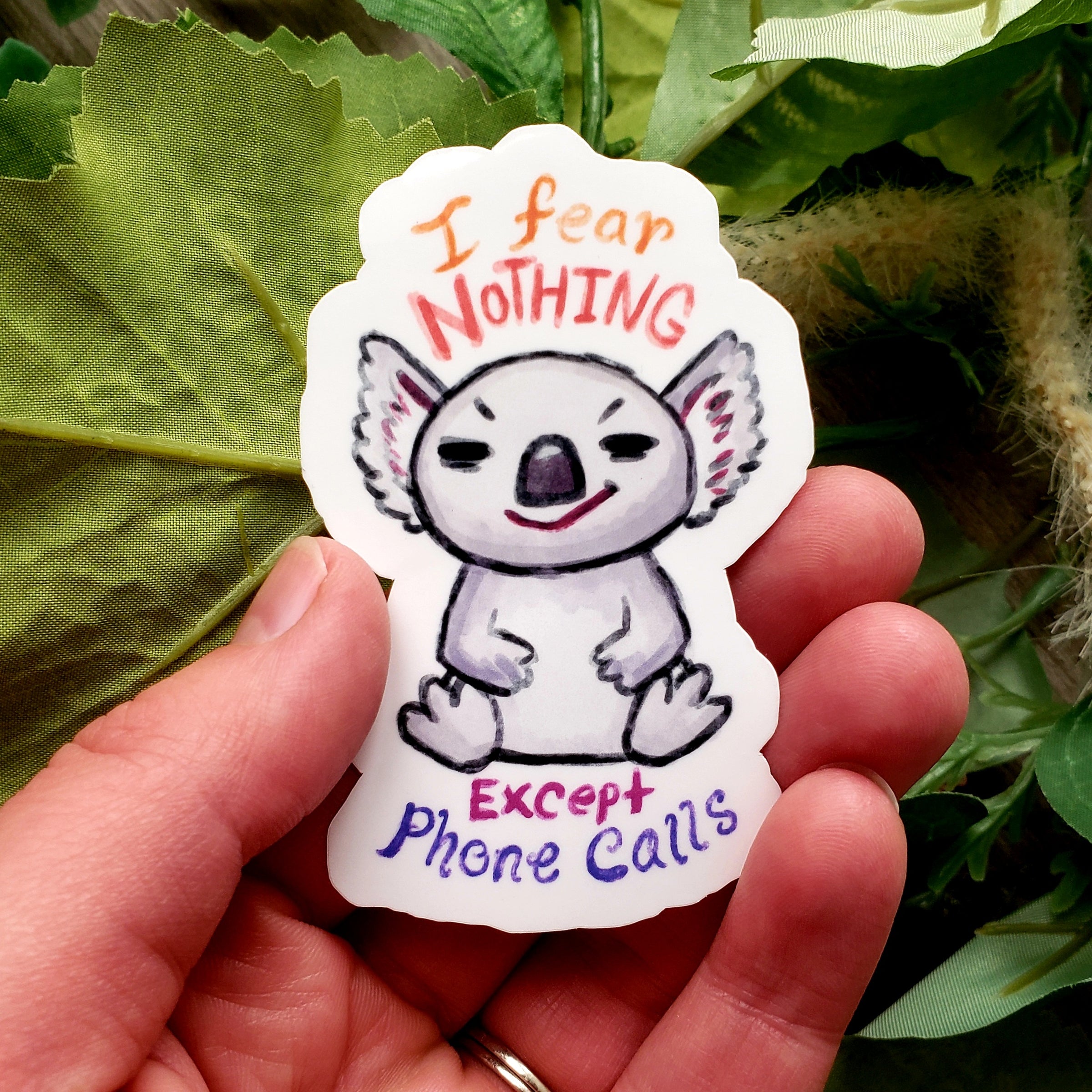 Anxious Koala Vinyl Sticker