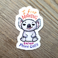 Anxious Koala Vinyl Sticker