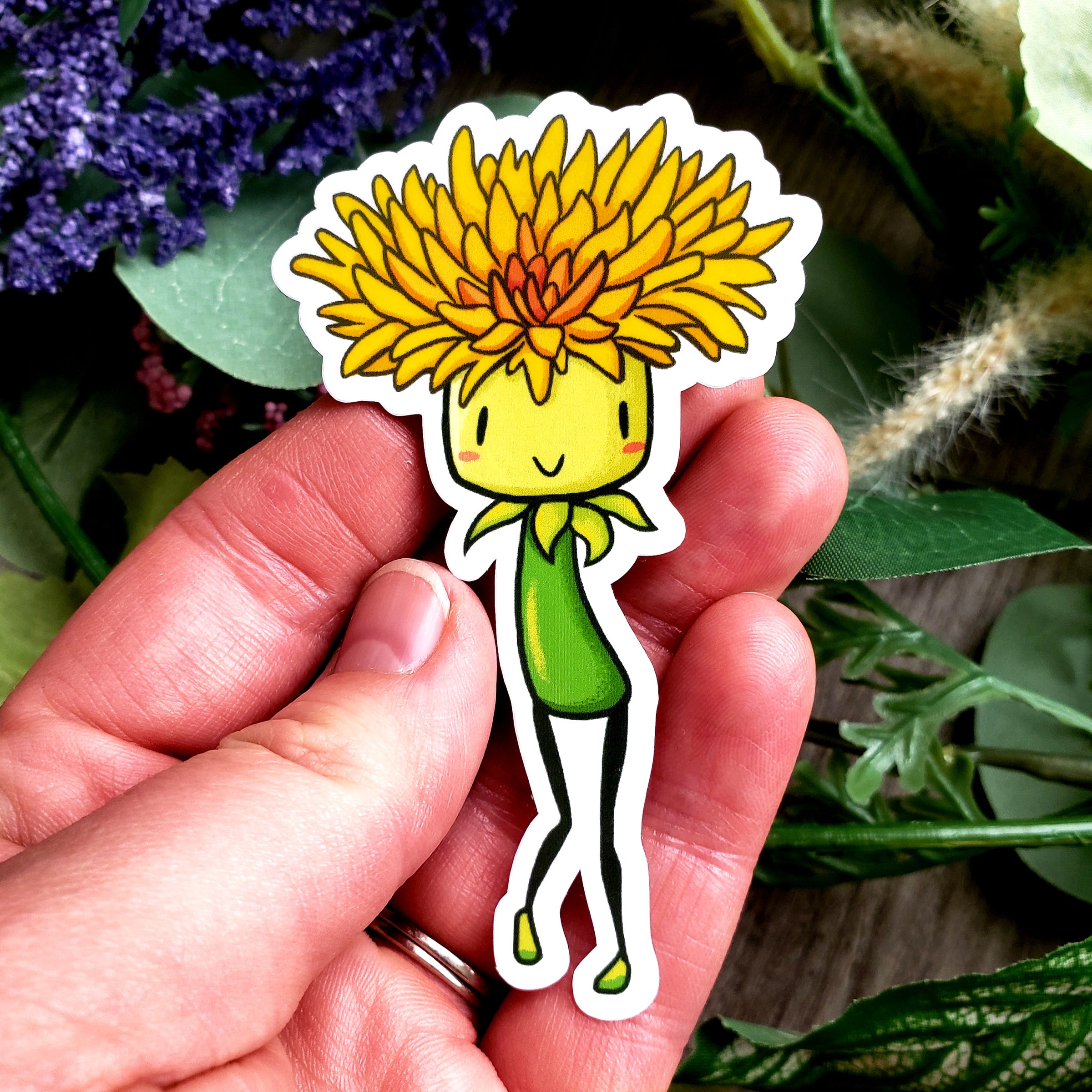 Blooming Dandelion Nature Spirit Vinyl Sticker