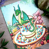 Tea with a Teacup Dragon Fine Art Print
