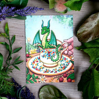 Tea with a Teacup Dragon Fine Art Print