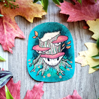 Turkey Tail Autumn Mushroom Vinyl Sticker