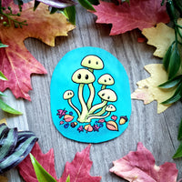 Enokitake Autumn Mushroom Vinyl Sticker