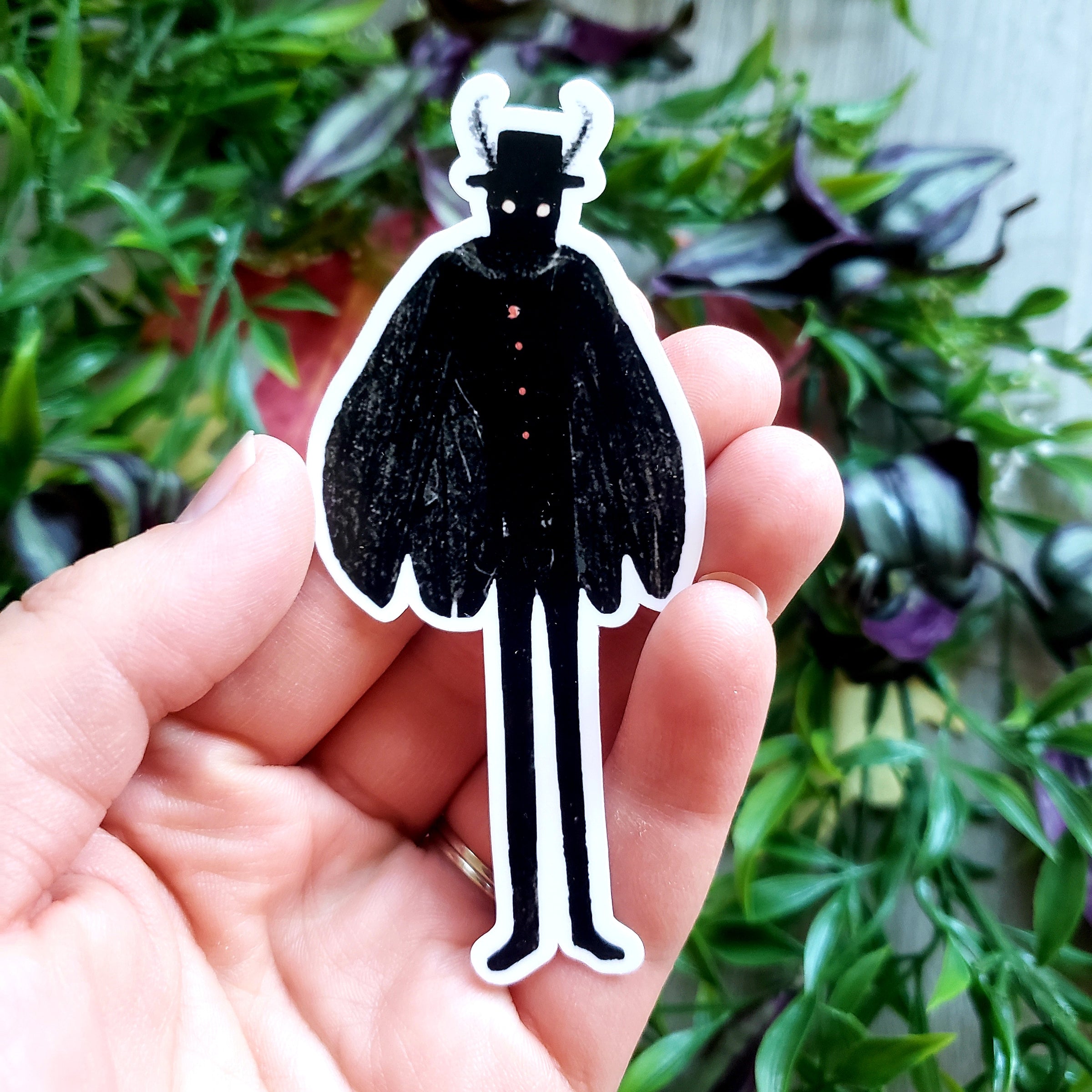Vintage Halloween Mothman Vinyl Sticker