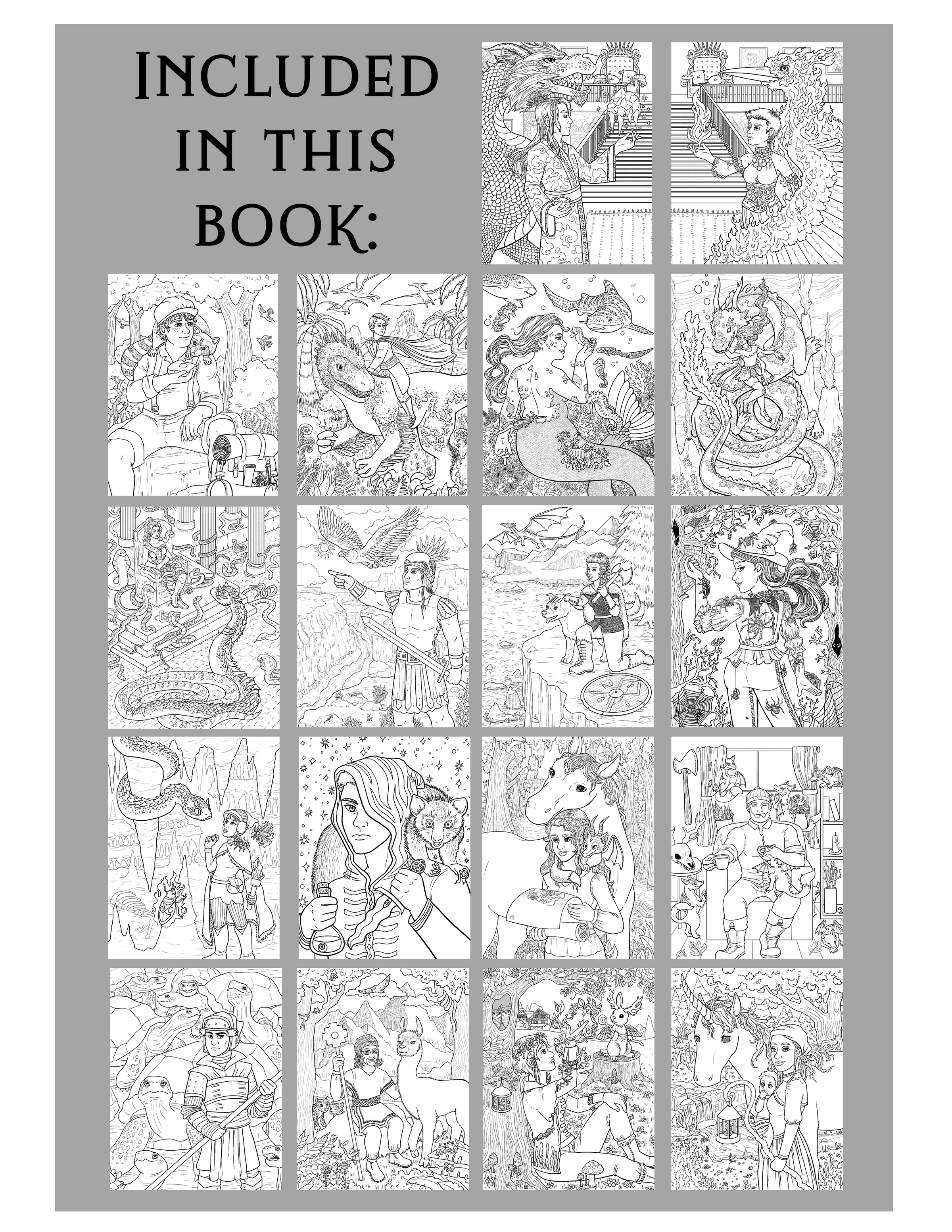 Animal Magica: A Fantasy Coloring Book, volume 2 paperback