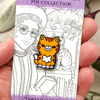 Tabby Cat Hard Enamel Pin