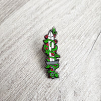 Floral Sword Hard Enamel Pin