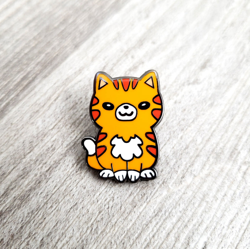 Tabby Cat Hard Enamel Pin