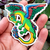 Feathered Dragon Vinyl Sticker