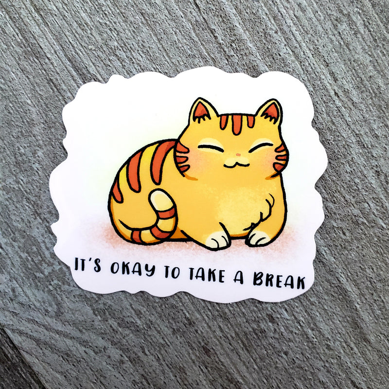 Positive Affirmation Cat Vinyl Sticker