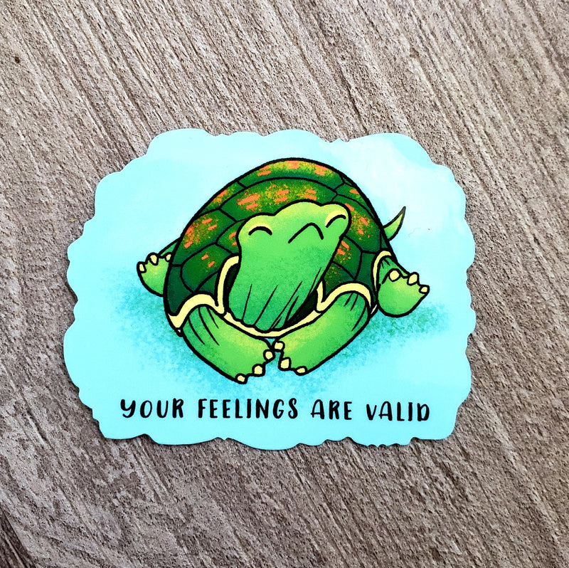 Positive Affirmation Turtle Vinyl Sticker