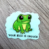 Positive Affirmation Frog Vinyl Sticker