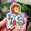 Lion Paladin- Animal Adventurer Vinyl Sticker