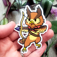 Owl Archer- Animal Adventurer Vinyl Sticker