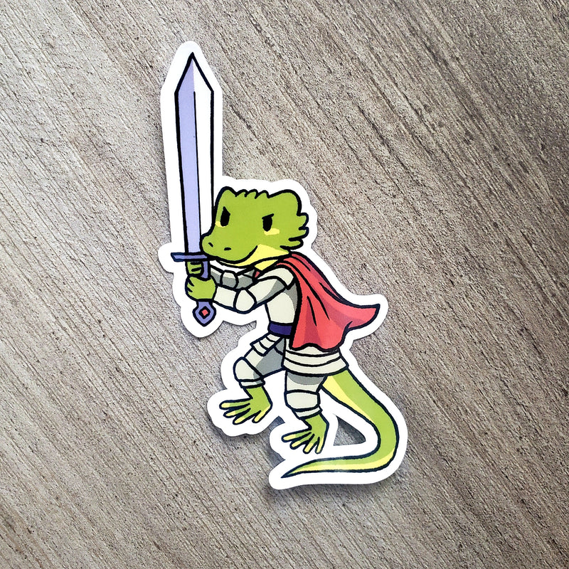 Lizard Warrior- Animal Adventurer Vinyl Sticker