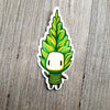 Leaf-headed Nature Spirit Vinyl Sticker