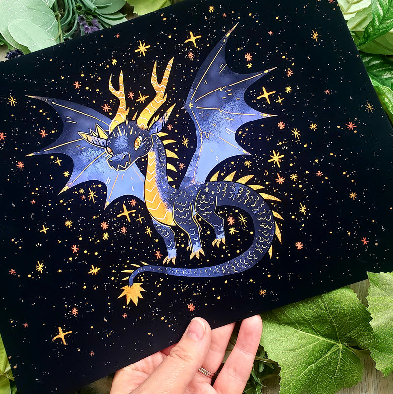 Light and Shadow Dragon Fine Art Print