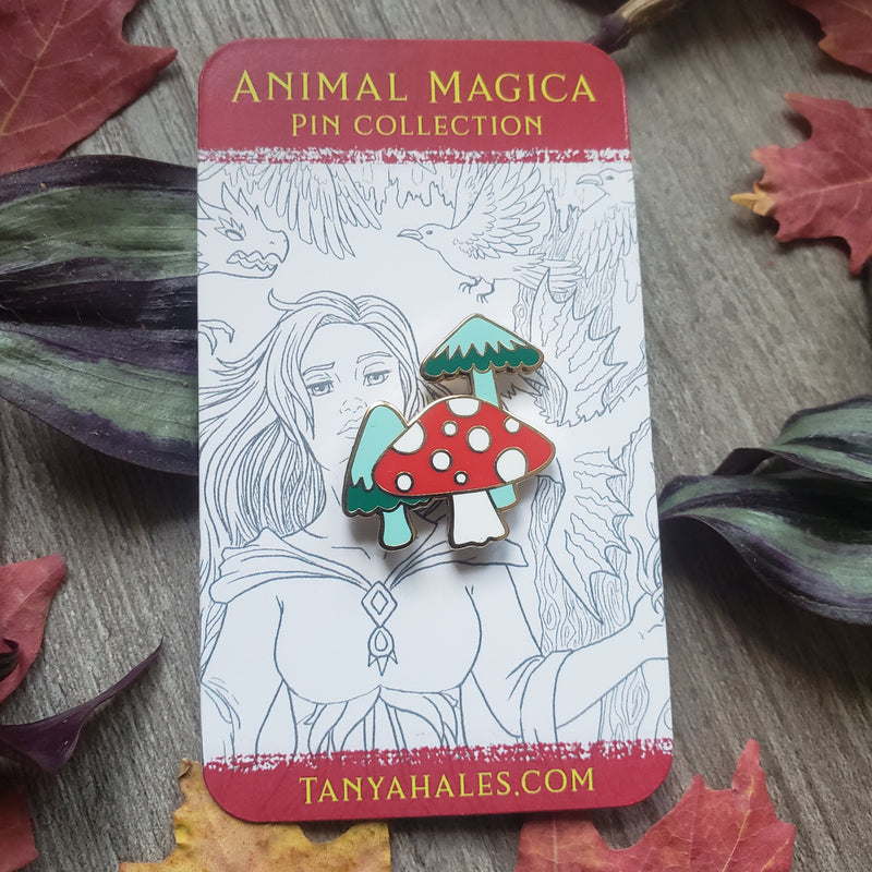 Mushroom Trio Hard Enamel Pin