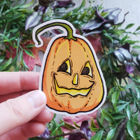 Old-fashioned Charming Pumpkin Vinyl Sticker