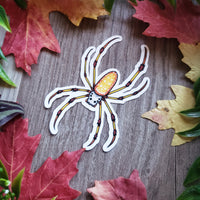 Golden Silk Orb-weaver Spider Vinyl Sticker