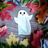 Vintage Halloween Sad Ghost Vinyl Sticker